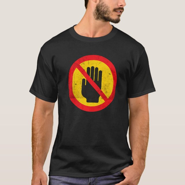 Rör mig inte när jag skriver under Introvert Antis T Shirt (Framsida)
