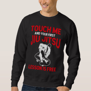Rör mig och din första Jiu Jitsu-lektion är gratis Lång Ärmad Tröja