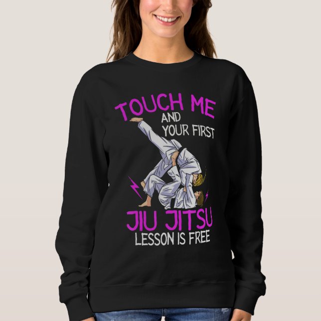 Rör Mig Och Din Första Jiu Jitsu-lektion Är Gratis T Shirt (Framsida)