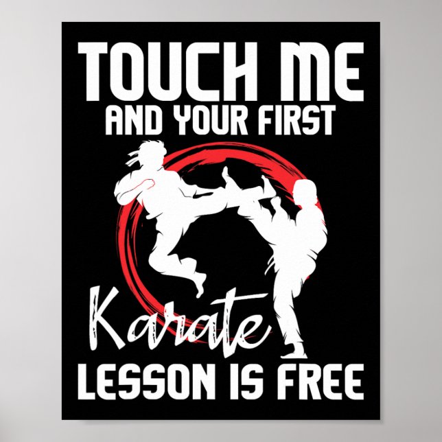 Rör mig och din första Karate Lesson är gratis - K Poster (Framsidan)
