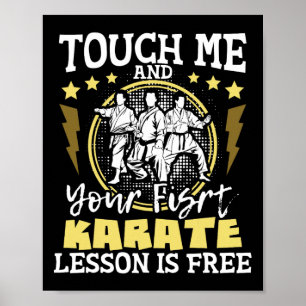 Rör mig och din första karatlektion är fri - mm poster