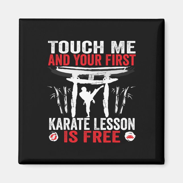 Rör mig och din första karatlektion är gratis magnet (Framsidan)