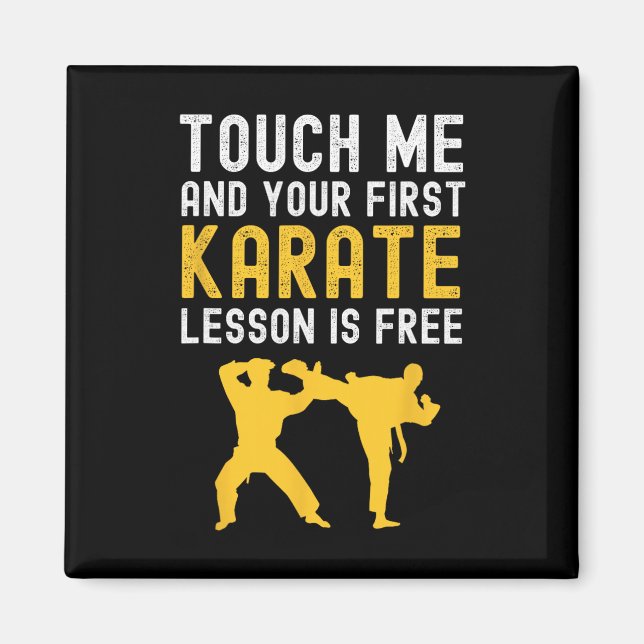 Rör mig och din första karatlektion är gratis magnet (Framsidan)
