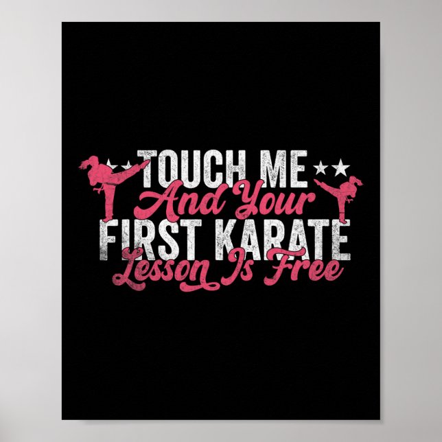 Rör mig och din första karatlektion är gratis poster (Framsidan)