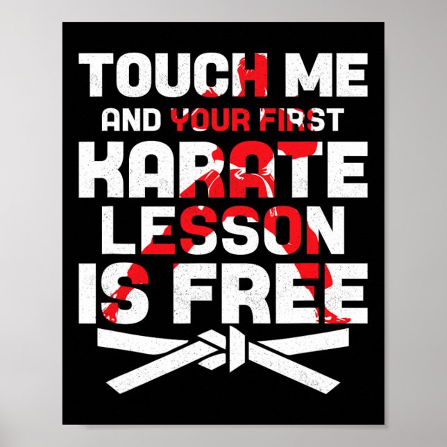 Rör mig och din första karatlektion är gratis. poster (Framsidan)