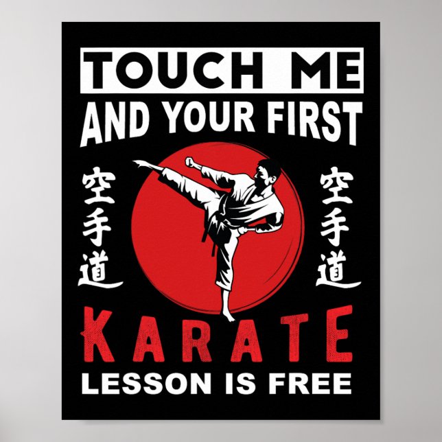 Rör mig och din första karatlektion är gratis poster (Framsidan)