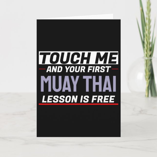 Rör mig och din första Muay Thai-lektion är gratis Kort (Framsida)