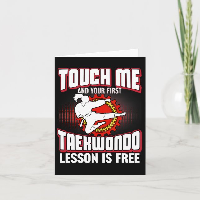 Rör mig och din första Taekwondo Lesson är gratis Kort (Framsida)