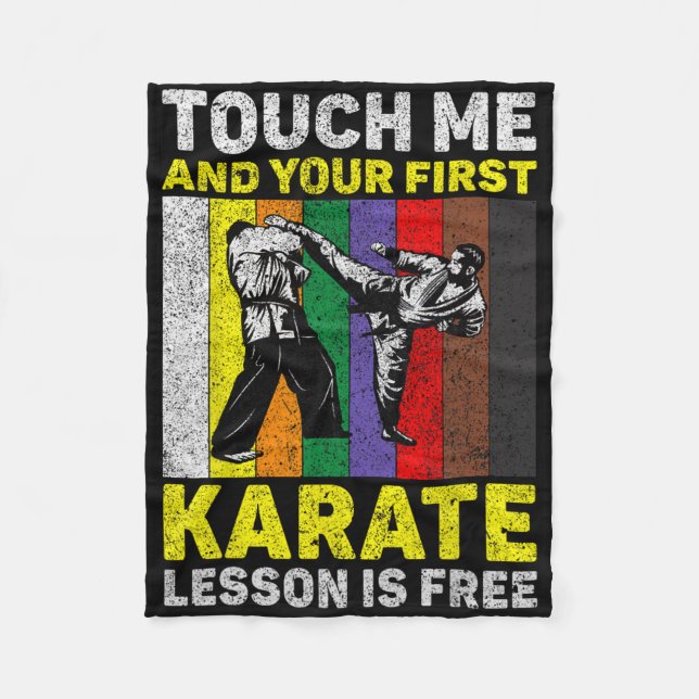 Rör mig och din Karate Lesson är gratis. Fleecefilt (Framsidan)