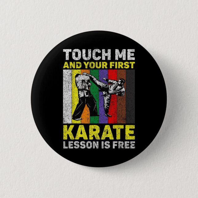 Rör mig och din Karate Lesson är gratis. Knapp (Framsida)