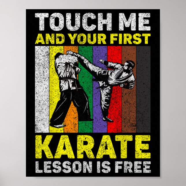 Rör mig och din Karate Lesson är gratis. Poster (Framsidan)
