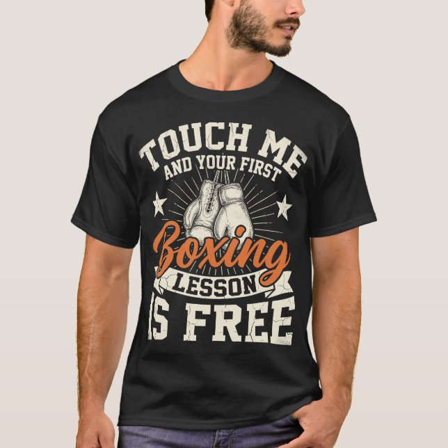 Rör mig och första boxningslektionen är gratis - r t shirt (Framsida)
