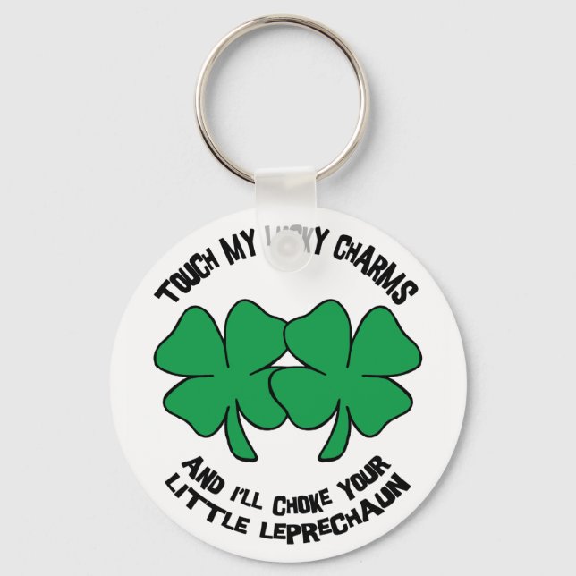 Rör mina Lucky Charms - jag ska välja... Nyckelring (Framsida)