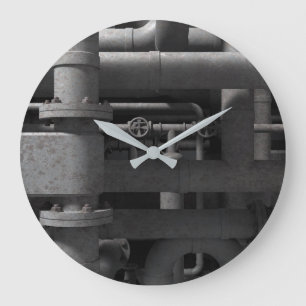 Rör och Valves Industrial Stor Klocka