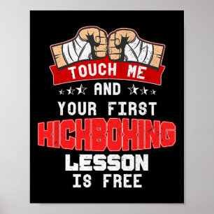 Rör vid mig och din första kickboxningslektion är poster