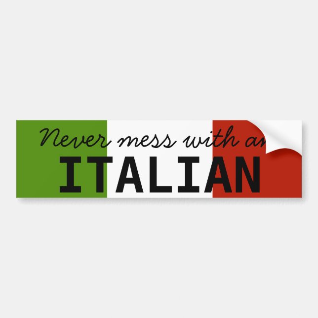 Röra aldrig med en italiensk bildekal (Framsidan)