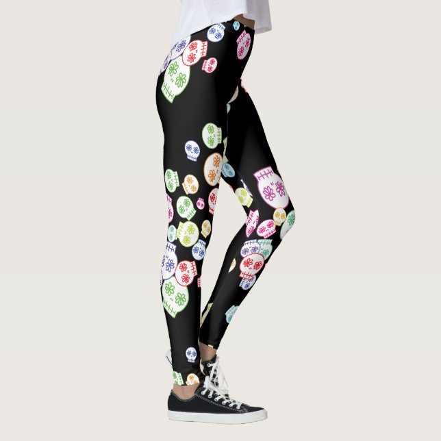 Röra Av Söta Döskallar Leggings (Höger)