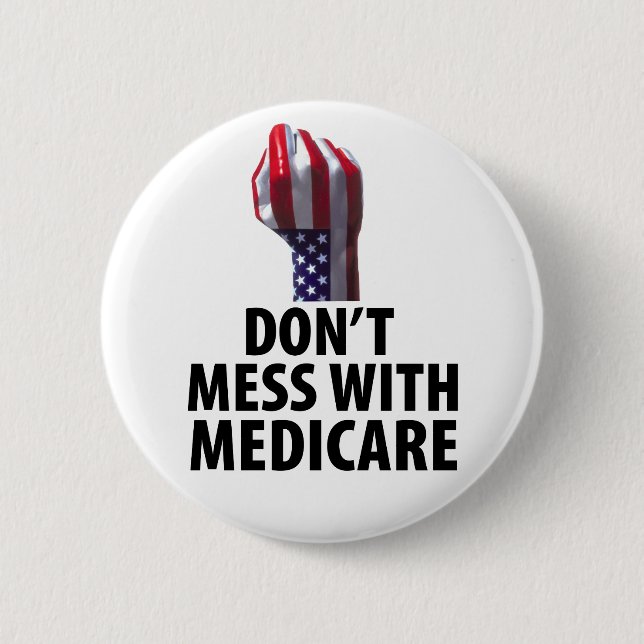 Röra inte med Medicare Knapp (Framsida)
