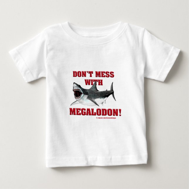 Röra inte med Megalodon! Tee (Framsida)