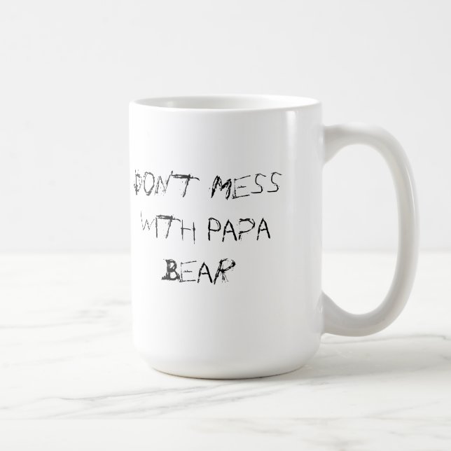 Röra inte med pappabjörnmuggen kaffemugg (Höger)