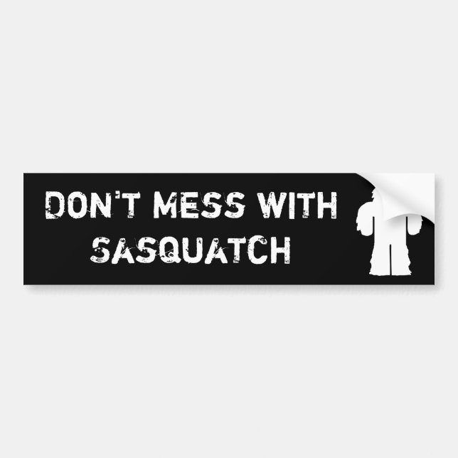 Röra inte med Sasquatch Bildekal (Framsidan)