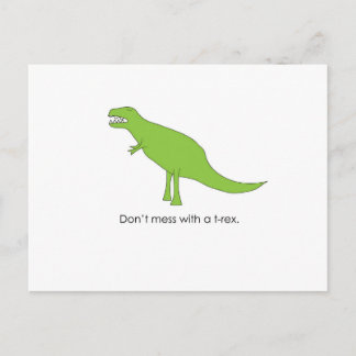 Röra inte med T-rex en rolig Dino fläktgåva Vykort