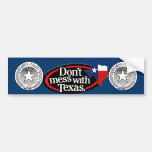 Röra inte med Texas bildekal 2
