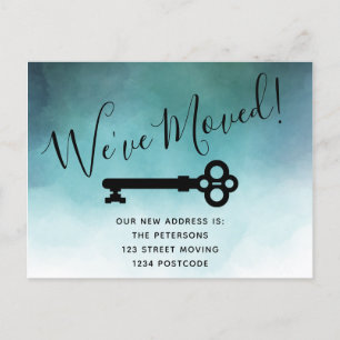 Röra meddelande för enkel blåttvattenfärgnyckel