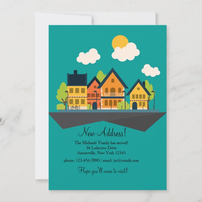 Röra meddelande för hemstad inbjudningar (Framsida)