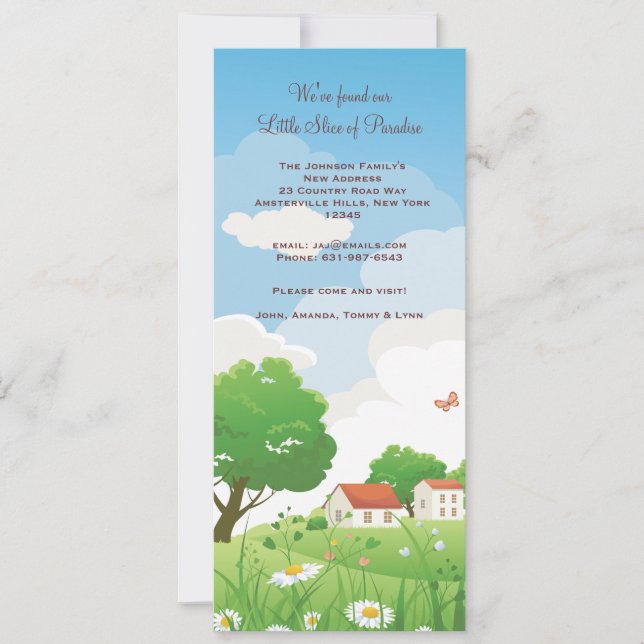 Röra meddelande för sommaräng inbjudningar (Framsida)