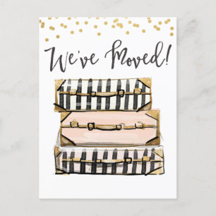 Röra meddelandevi har flyttatvykort meddelande vykort