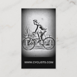Röra på l monokromt cykla för cyklist visitkort