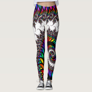 Röra sig i spiral Fractaldamasker Leggings