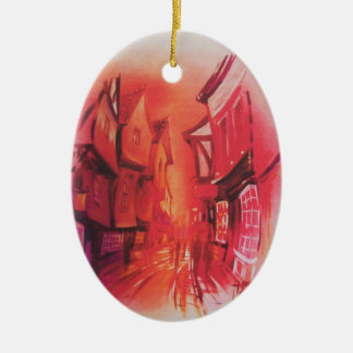 Röran i den York prydnaden Julgransprydnad Keramik