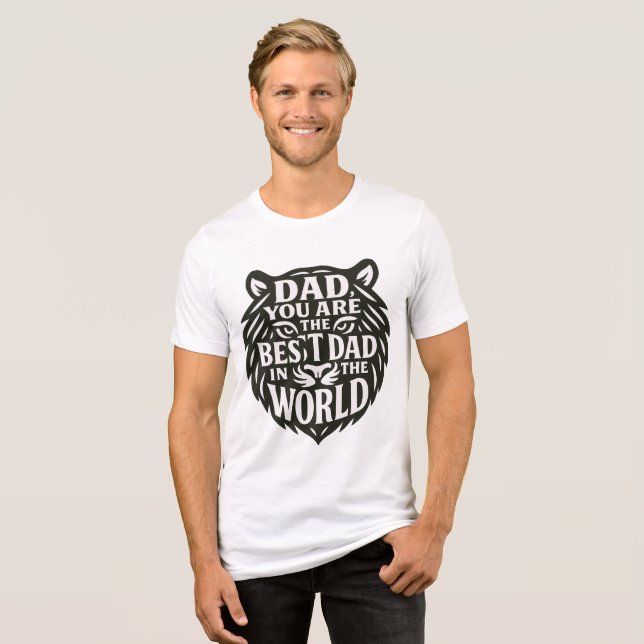 Rörande tribut till Pappa - tiger-formad offert T Shirt (Framsida Full)