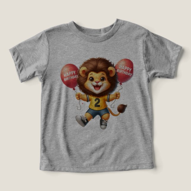 Rörande två: Lejon födelsedag två T Shirt (Design Framsida)