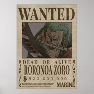 RORANORA ZORO One Biet ville Poster