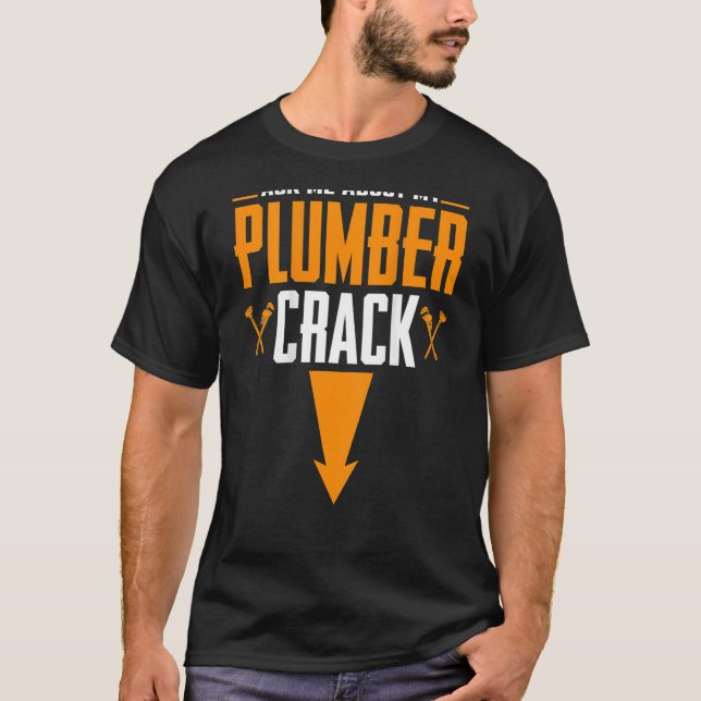 Röravtryck av rörmokare Rörstöt T Shirt (Framsida)