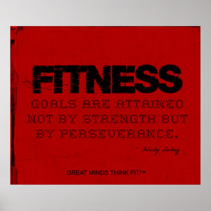 Rörelse av röd Trasa Black Thread Fitness Motivati Poster