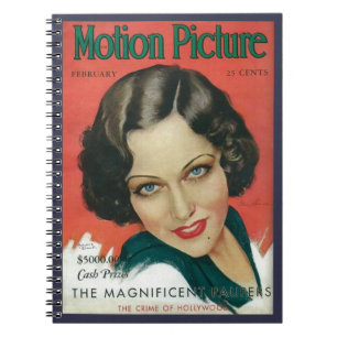 Rörelse Bild februari 1931 Gloria Swanson täckmant Anteckningsbok
