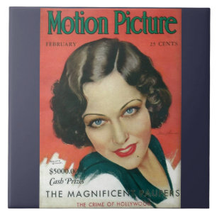 Rörelse Bild februari 1931 Gloria Swanson täckmant Kakelplatta