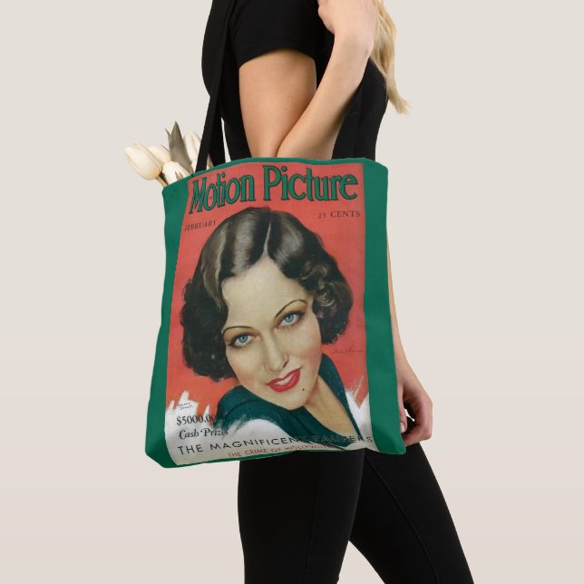 Rörelse Bild februari 1931 Gloria Swanson täckmant Tygkasse (Närbild)