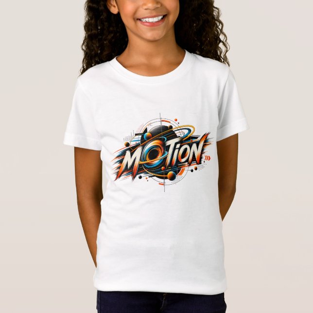 Rörelse – Dynamisk Geometrisk Abstrakt Design T Shirt (Framsida)