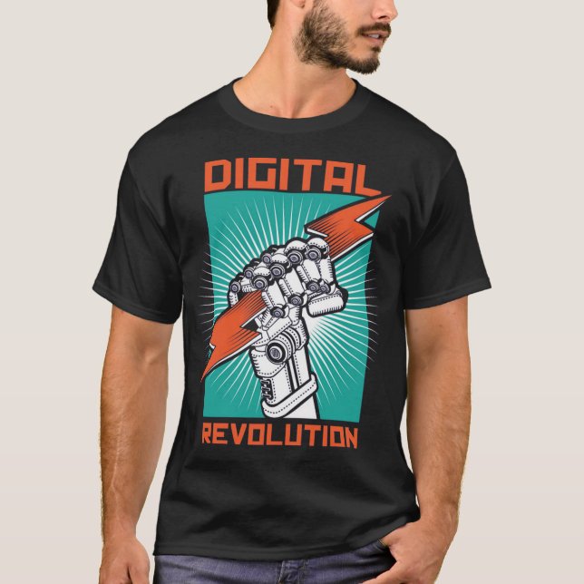 Rörelse för digital revolution t shirt (Framsida)