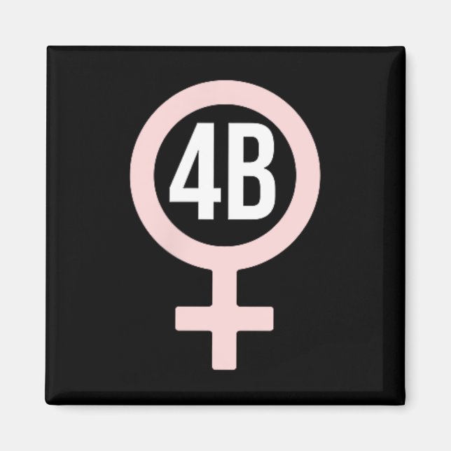 Rörelse koreansk feminist magnet (Framsidan)