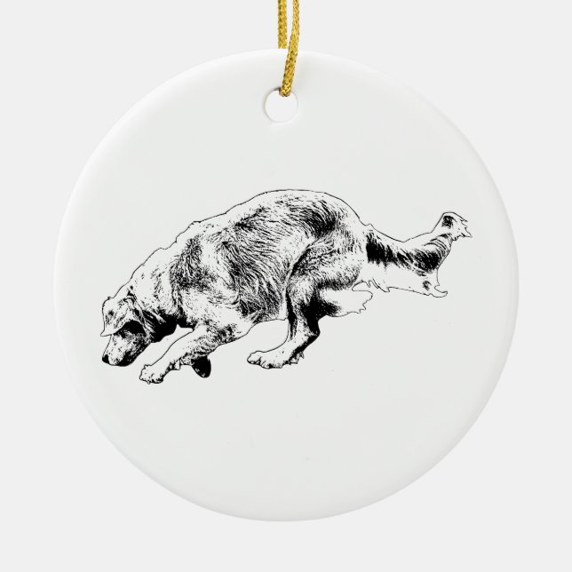 Rörelse Moment Golden Keepsaké Julgransprydnad Keramik (Framsidan)