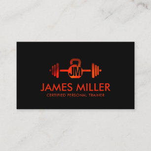 Rörelse Red Personal Trainer monogram Visitkort