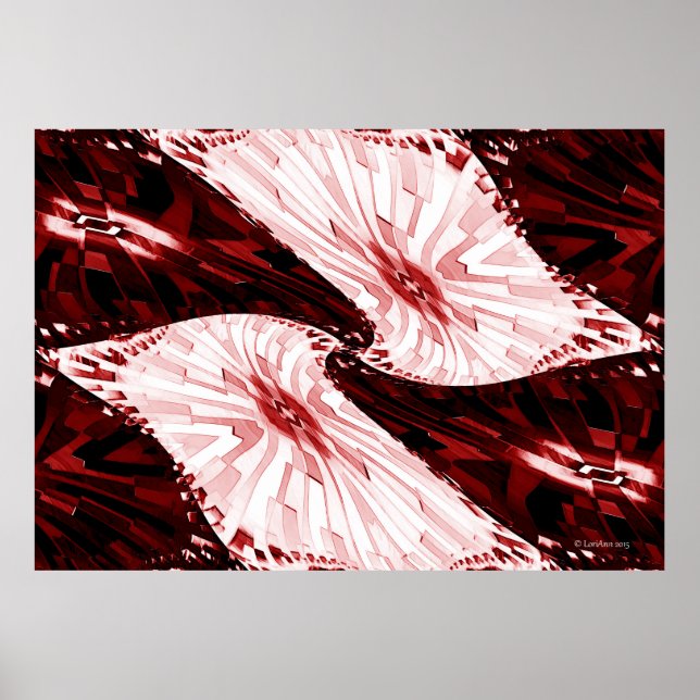 Rörelse - Röd på rött Poster (Framsidan)