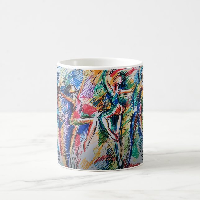 Rörelse rytmiska abstrakta dansare Klassisk mugg (Center)
