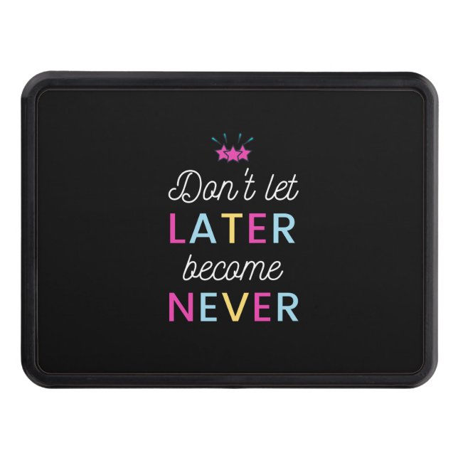 Rörelsecitat Färgfull modern och positiv text Dragkroksskydd (Framsidan)